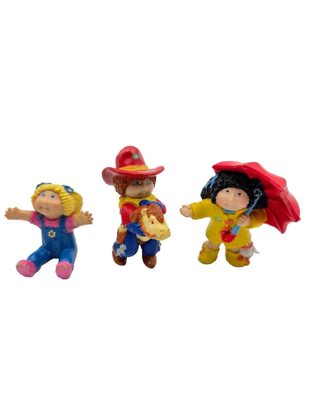 Vintage 1984 Cabbage Patch Kids Doll Mini Figures PVC Figurines Lot Of 3 Read